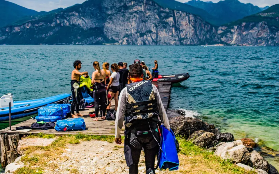 Kitesurfing on Garda Lake